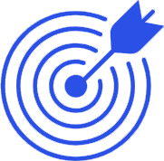 An icon of a target with an arrow hitting the center, with the text "Achieving Positive Results.